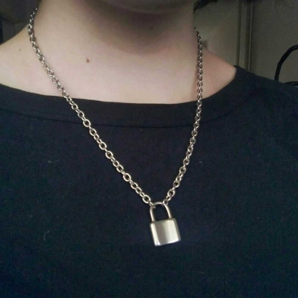 Silver Lock Necklace